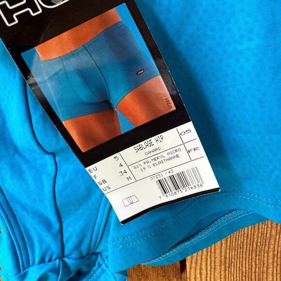 NWT HOM Vibrant Blue Stretch Swim Shorts in Men's Medium - Picture 3 of 10